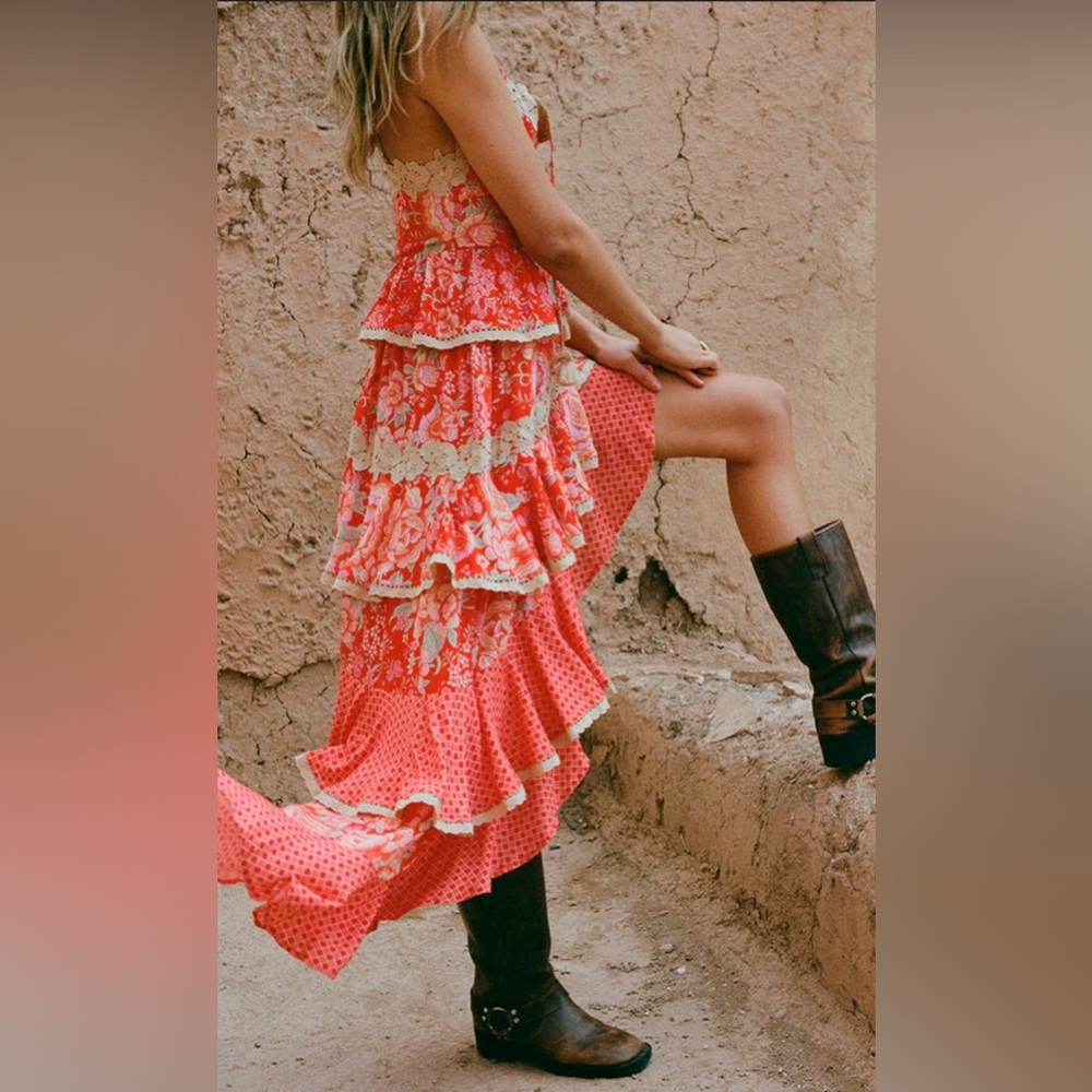 ⭐️HOLD SABRINA ONLY⭐️ Spell x FP Full Bloom Ruffle Dress - Picture 4 of 7